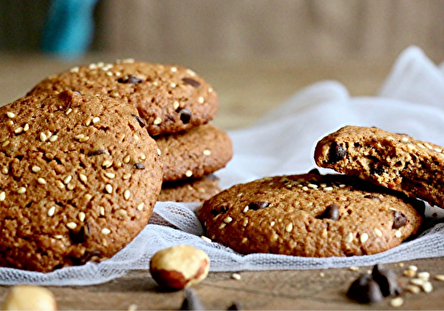Cookies choco-noisettes-sésame