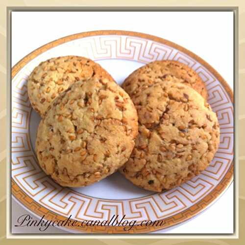 Biscuits croquants aux sésames sans gluten, sans lactose