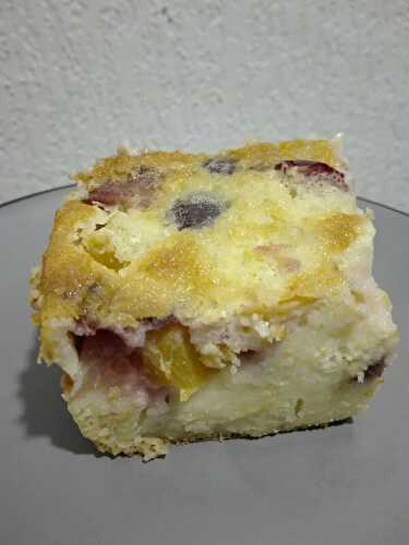 Clafoutis nectarines verveine sans gluten et sans lactose