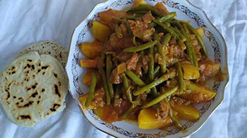 Marga aux haricots verts et pommes de terres et pain sans gluten