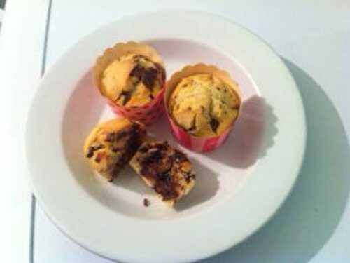 Muffins aux pépites de chocolat et écorces de citrons confits sans gluten et sans lactose!