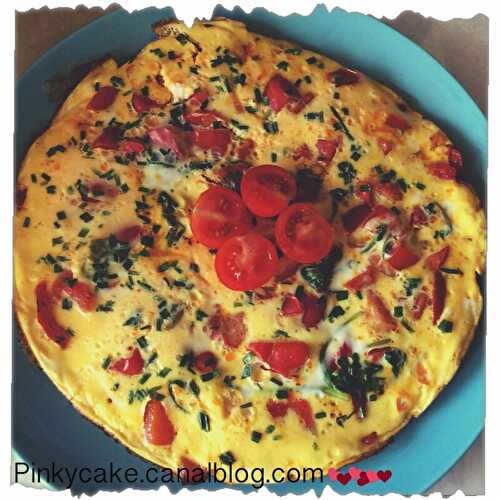 Omelette aux poivrons rouges, naturellement sans gluten et sans lactose