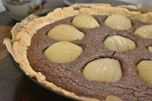 Tarte bourdaloue poire chocolat sans gluten