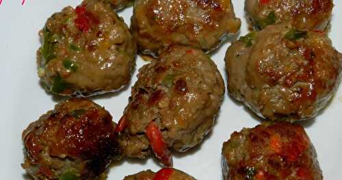 Boulettes farcies aux poivrons