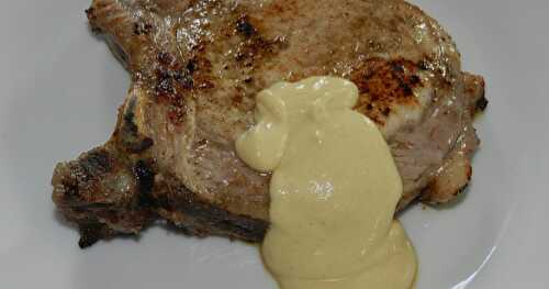 Côte de porc sauce mascarpone-moutarde