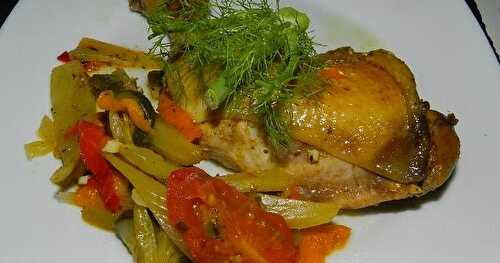 Cuisse de poulet aux légumes méditerranéen 