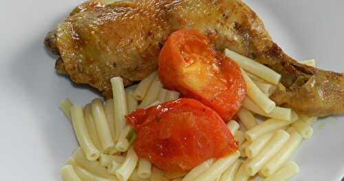 Cuisses de poulet aux herbes et tomates