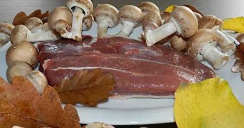 Magret de canard aux champignons des grottes belge