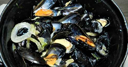 Moules à la crème et ail