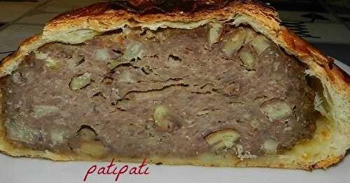 Pain de viande en croûte fourré aux chataignes