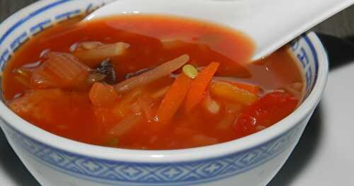 Potage piquant aux légumes