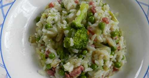 Risotto avec sa petite touche de couleur verte et son petit goût fumé