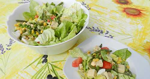 Salade composée et accompagné de fromage d'abbaye de Grimbergen