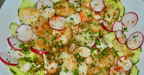 Salade de concombre-radis aux saveurs de la mer
