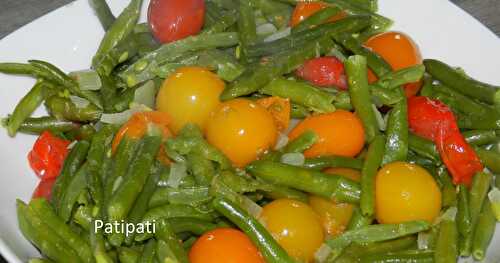 Salade de haricots aux tomates cerise