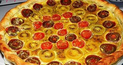 Tarte aux oeufs et tomates cerises