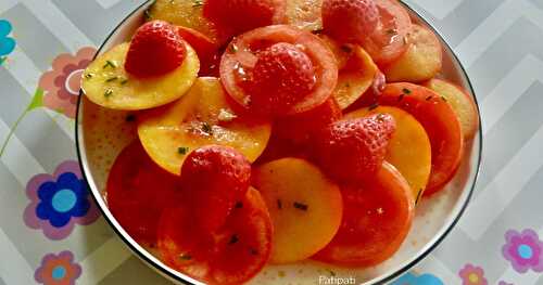 Carpaccio de fruits et sa petite vinaigrette 