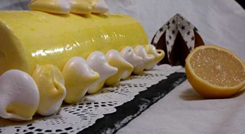 Bûche tarte citron meringuée facile et iratable pour les fêtes