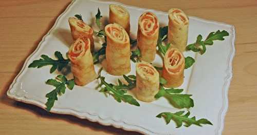 Crêpes au saumon fumé façon "makis"