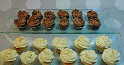 Cupcakes chocolat blanc et chocolat au lait