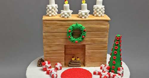 La cheminée, gâteau de Noël