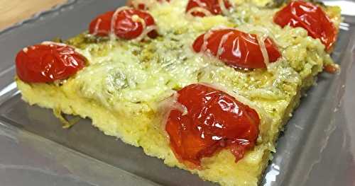 Polenta/pizz pesto et tomates