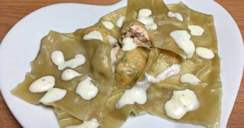 Raviolis au saumon fumé