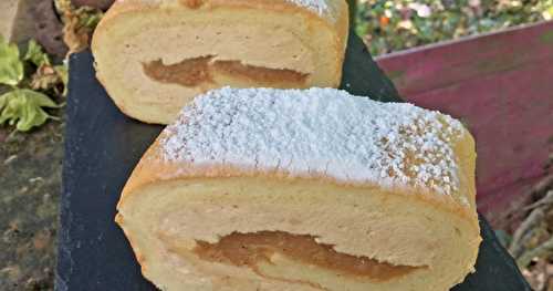 Roulé Japonais aux pommes épicées et mousse au caramel