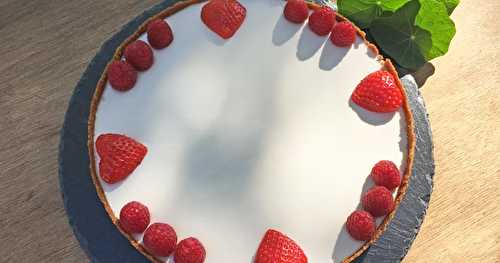 Tarte panna cotta et fraises