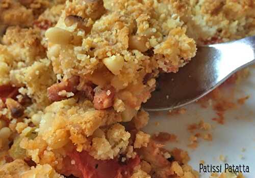 Crumble courgettes et tomates