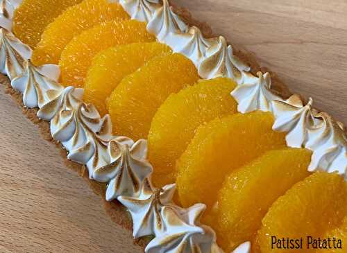 Tarte à l’orange légèrement meringuée