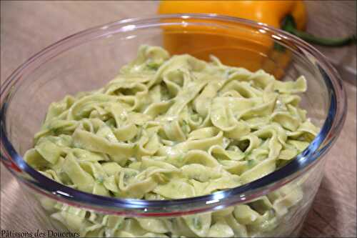 Des Tagliatelles aromatisées au Poivron vert