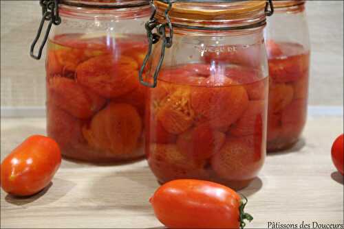 Des Tomates entières en Bocaux stérilisées au Four