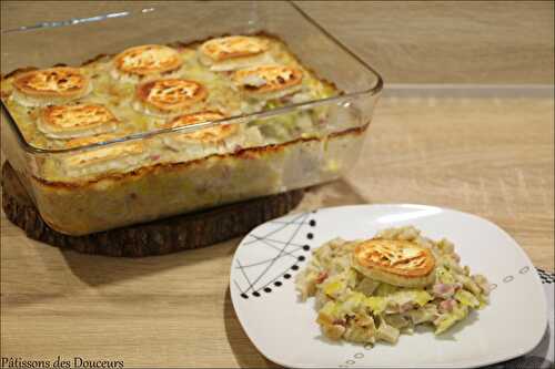 Un Gratin de Crozets, Poireaux et Lardons