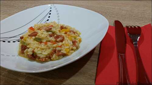 Un Risotto au Chorizo et aux Poivrons