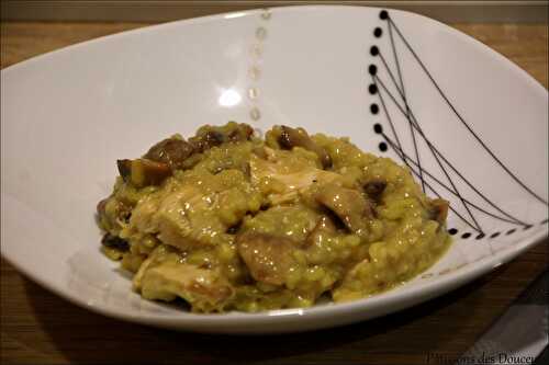 Un Risotto Poulet et Champignons