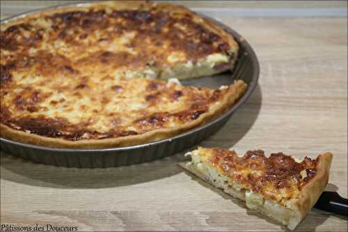 Une Tarte aux Asperges blanches et Lardons