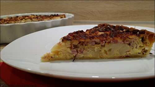 Une Tarte aux Pommes de terre et Lardons