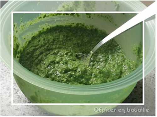 Pesto roquette et basilic