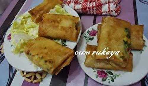 Boureks aux pommes de terre, fromage et thon