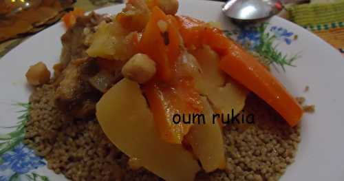 Couscous d'orge au veau et au légumes