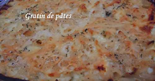 Gratin de pâtes, tour des recettes rapides du midi