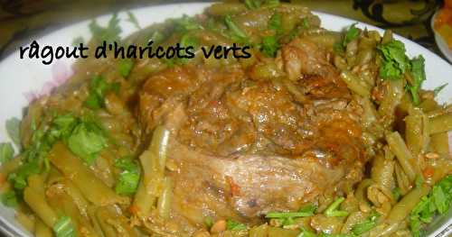 Ragout d'haricots verts et tag de yousra