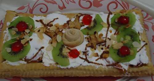 Tarte feuilletée chantilly et fruits frais