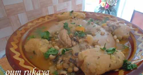 Tikervavine, elosbane, boulettes de semoule, palt Kabyle