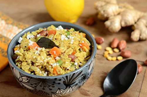 Oats upma - Flocons d'avoine au légumes, une idée venue d'Inde