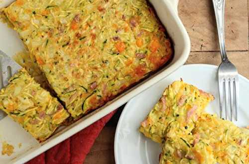 Zucchini slice - Entre une quiche et un cake, la "tranche de courgette" australienne