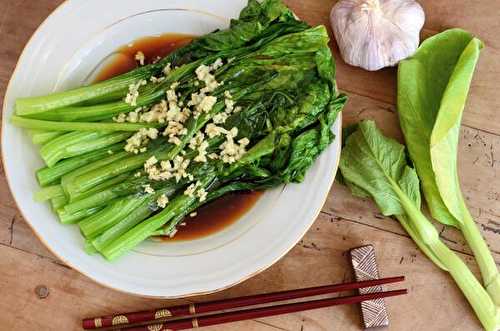 Báizhuó càixīn - Choy sum à l'ail comme à Canton