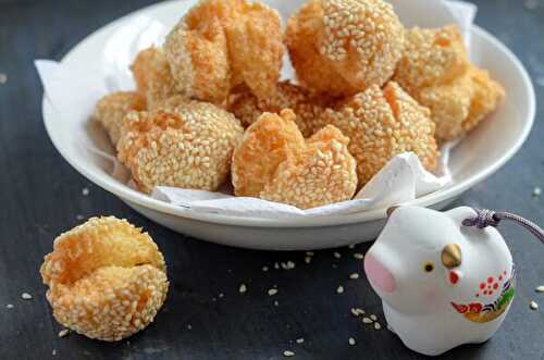 Kāikǒu xiào - Boules au sésame qui rient, pour le nouvel an chinois