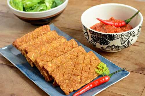 Tempe goreng - Tempeh frit tout simple, un basique indonésien